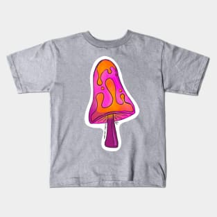 Lava Lamp Mushroom, Pink Kids T-Shirt